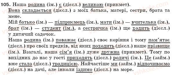 фото задание 105 - § 17. головні члени речення - синтаксис. пунктуація