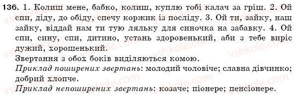 фото задание 136 - § 21. звертання. розділові знаки при звертанні - синтаксис. пунктуація