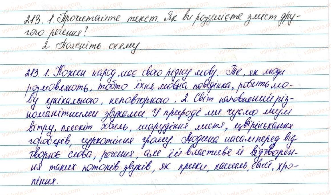 фото задание 213 - § 23. звуки мови. голосні і приголосні звуки - фонетика. графіка. орфоепія. орфографія