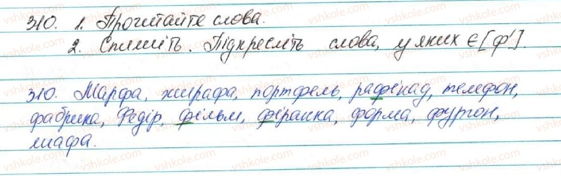 фото задание 310 - § 33. вимова приголосних звуків. уподібнення приголосних звуків - фонетика. графіка. орфоепія. орфографія