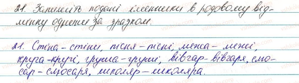 фото задание 21 - § 3. іменник - повторення вивченого в початкових класах