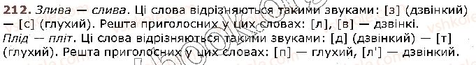 фото задание 212 - § 21. дзвінкі й глухі приголосні - фрнетика. графіка. орфоепія. орфографія