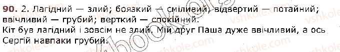 фото задание 90 - § 10. антоніми. ознайомлення зі словником антонімі - лексикологія