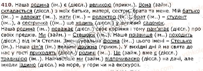 фото задание 410 - § 39. речення. граматична основа речення (підмет і присудок) - відомості із синтаксису та пунктуації