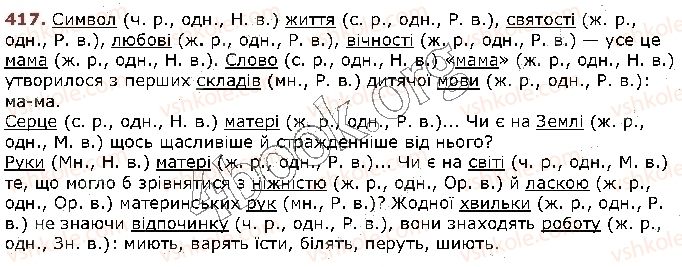 фото задание 417 - § 40. речення з одним головним членом - відомості із синтаксису та пунктуації