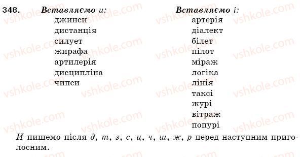 фото задание 348 - § 48. написання слів іншомовного походження - фонетика. орфоепія. графіка. орфографія