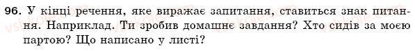 фото задание 96 - § 16. види речень за метою висловлювання. окличні рчення. розділові знаки в кінці речення - синтаксис. пунктуація
