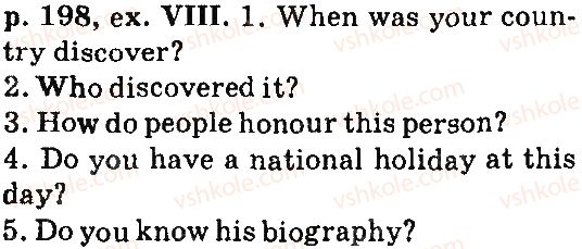 фото задание p198ex8 - unit seven: welcome to the english-speaking world