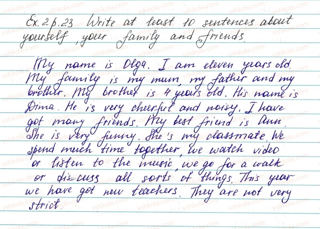 фото задание ex2p23 - lesson 1. they are friends - unit 1. family and friends