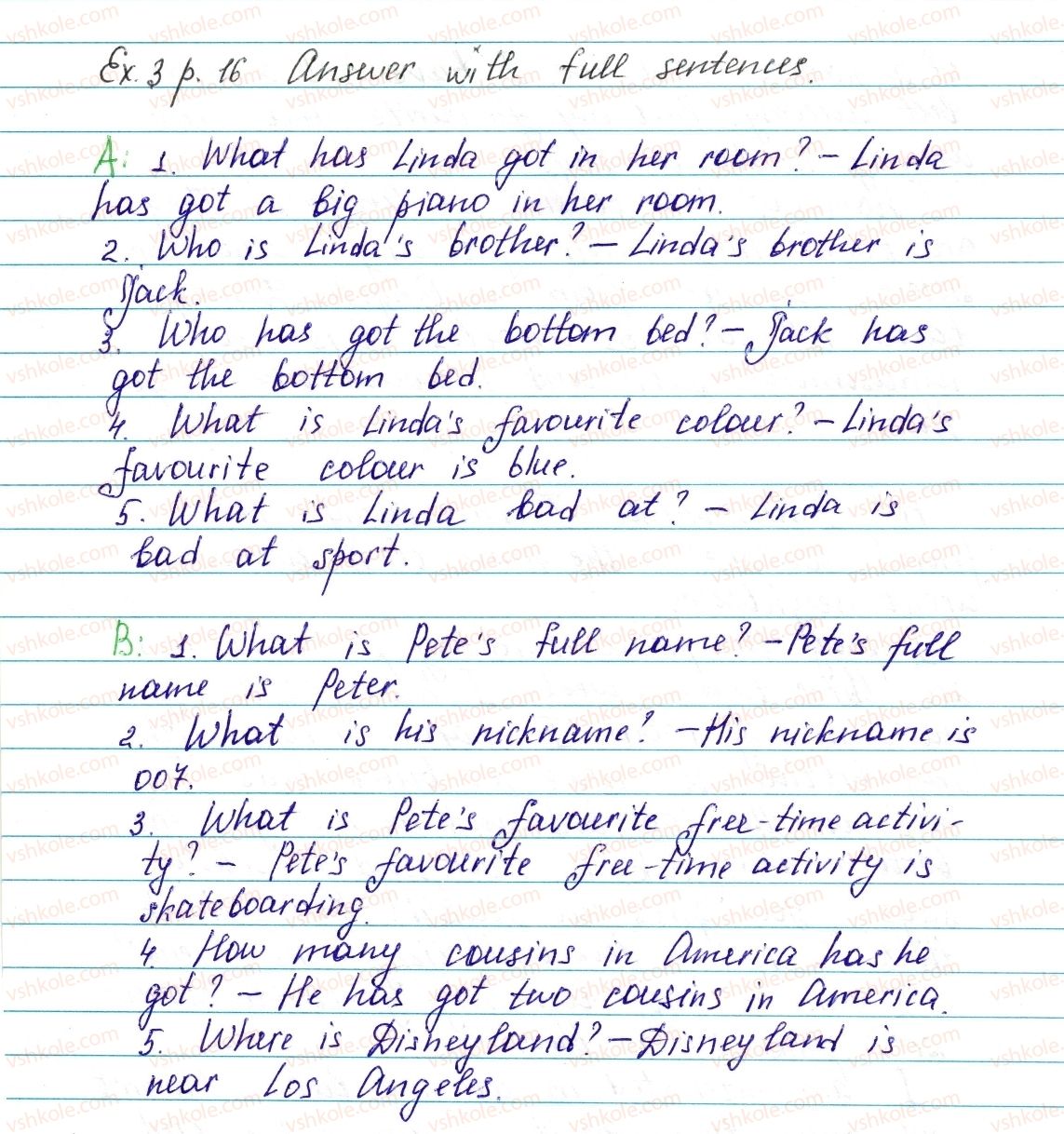 фото задание ex3p16 - lesson 1. they are friends - unit 1. family and friends