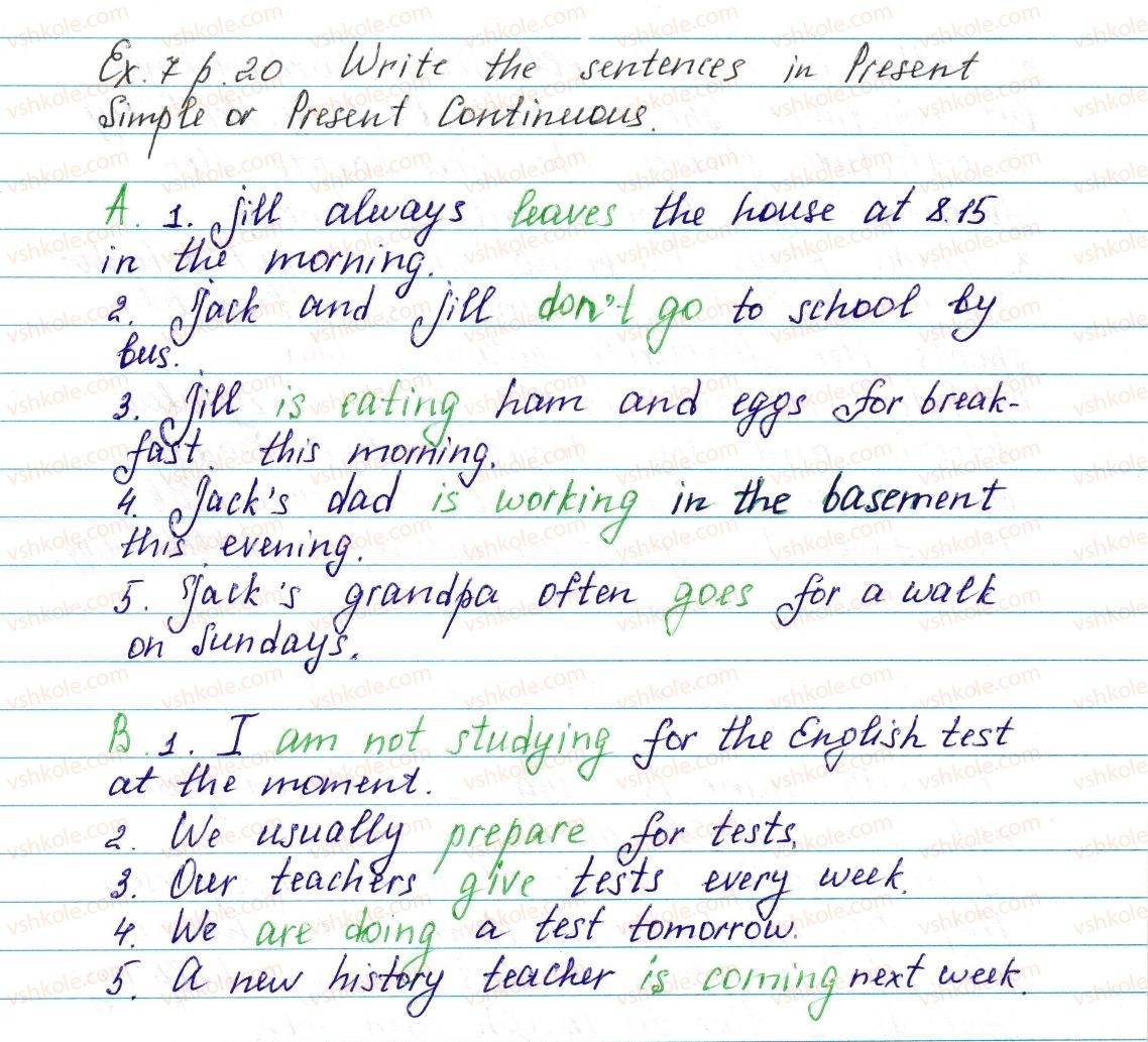 фото задание ex7p20 - lesson 1. they are friends - unit 1. family and friends