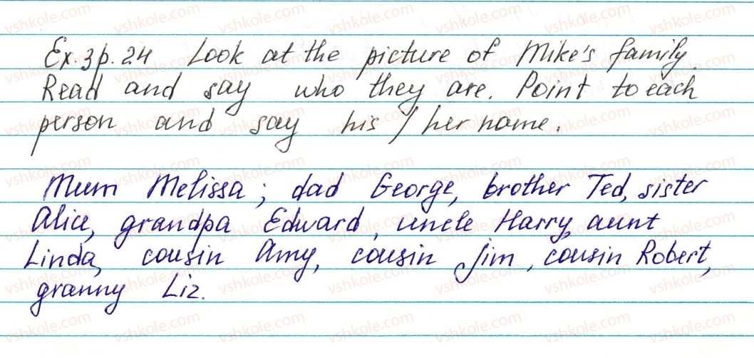фото задание ex3p24 - lesson 2. an ordinary family - unit 1. family and friends