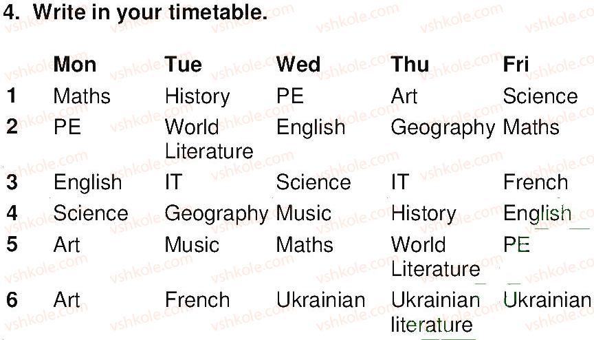 фото задание 4 - lesson 1. my school days - unit 2. school is cool!