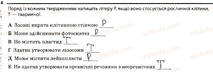 фото задание 4 - будова рослинної і тваринної клітини - тема 1. клітина