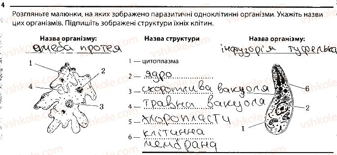 фото задание 4 - найпростіші — збудники хвороб - тема 2. одноклітинні організми
