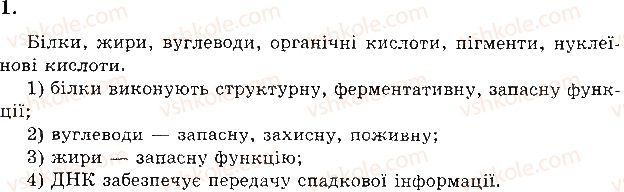 фото задание 1 - варіант 1 - а. завдання відкритого типу - вступ. тема 1. клітина