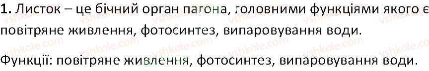 фото задание 1 - § 28. листок - бічний орган пагона - тема 3. квіткова рослина