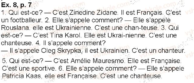 фото задание p7ex8 - leçon 1. tu es déjà en sixième !