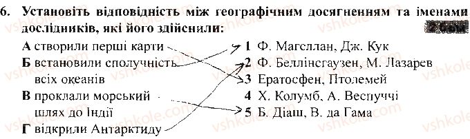 фото задание 6 - варіант 1 - тематичний контроль досягнень № 1 - вкладиш. зошит для тематичного контролю