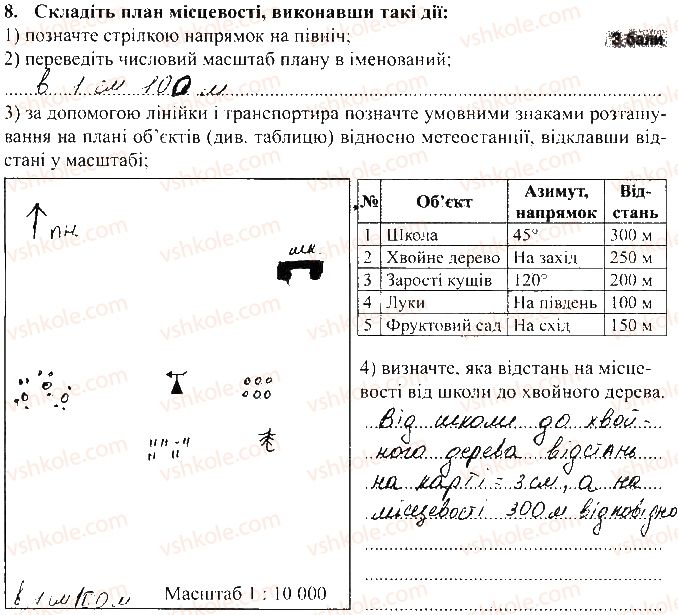 фото задание 8 - варіант 1 - тематичний контроль досягнень № 2 - вкладиш. зошит для тематичного контролю