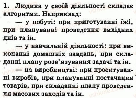 фото задание 1 - запитання - 1.5. алгоритми в нашому житті. планування діяльності - розділ 1. алгоритми та їх виконавці