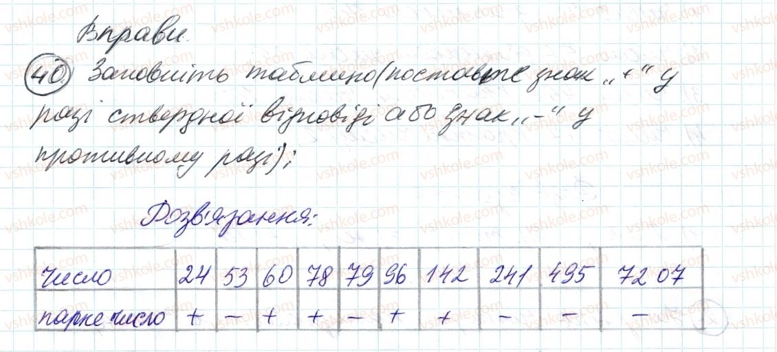фото задание 40 - 2. ознаки подільності на 10, на 5 і на 1 - § 1. подільність натуральних чисел