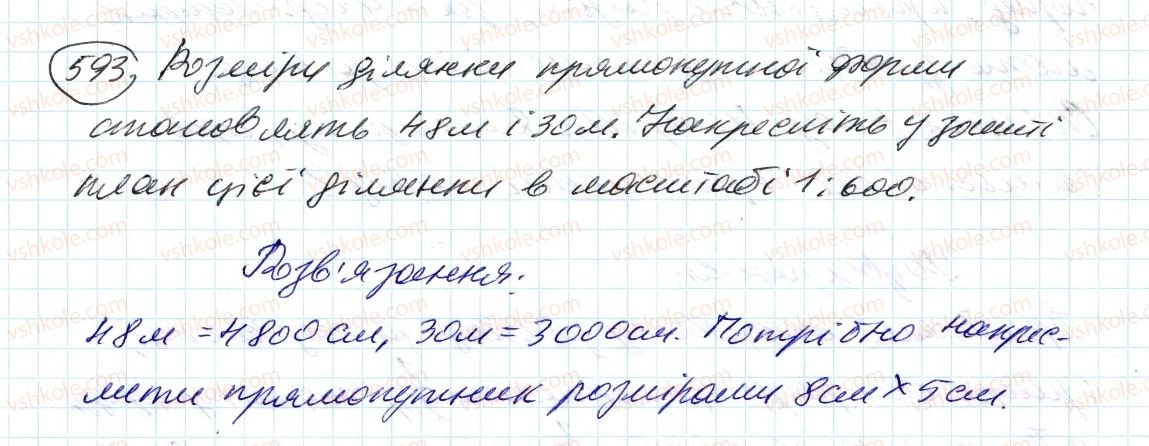 фото задание 593 - 19. відношення - § 3. відношення і пропорції