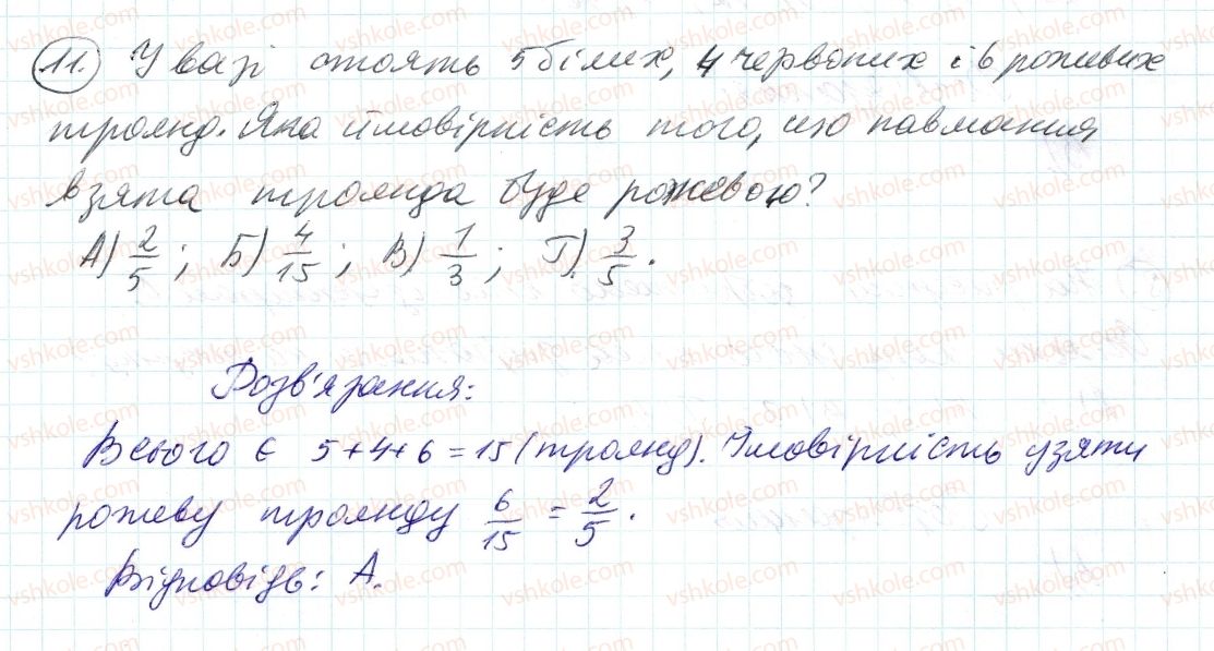 фото задание 11 - завдання № 4 «перевірте себе» в тестовій формі - § 3. відношення і пропорції