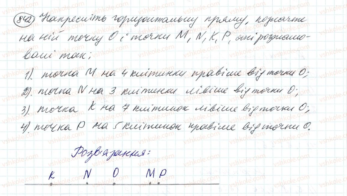 фото задание 842 - 29. додатні і від’ємні числа - § 4. раціональні числа і дії з ними
