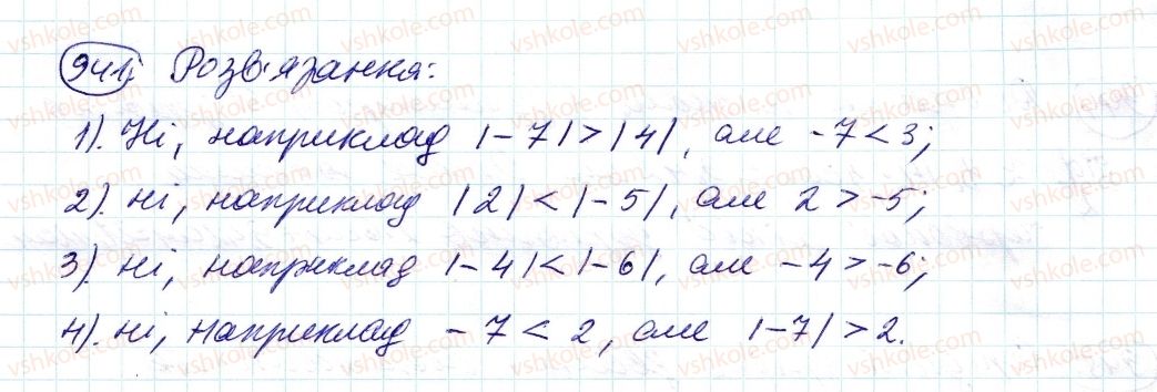 фото задание 941 - 33. порівняння чисел - § 4. раціональні числа і дії з ними