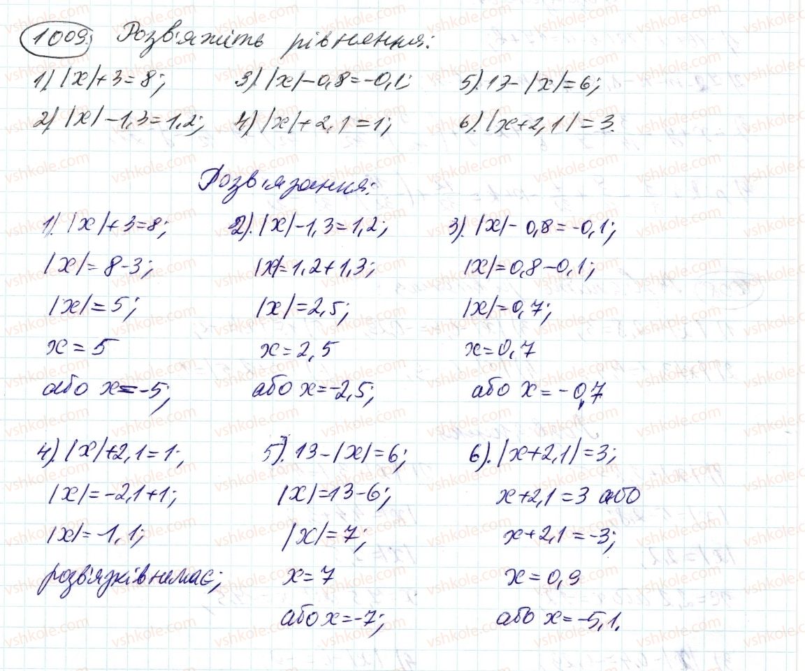 фото задание 1009 - 36. віднімання раціональних чисел - § 4. раціональні числа і дії з ними