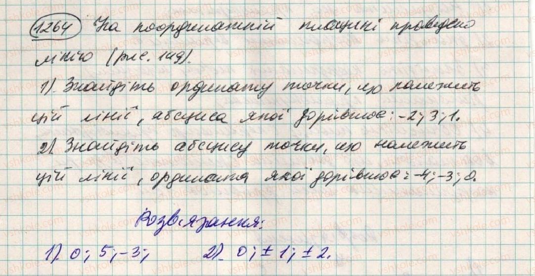 фото задание 1264 - 45. координатна площина - § 4. раціональні числа і дії з ними
