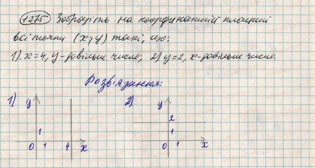 фото задание 1275 - 45. координатна площина - § 4. раціональні числа і дії з ними