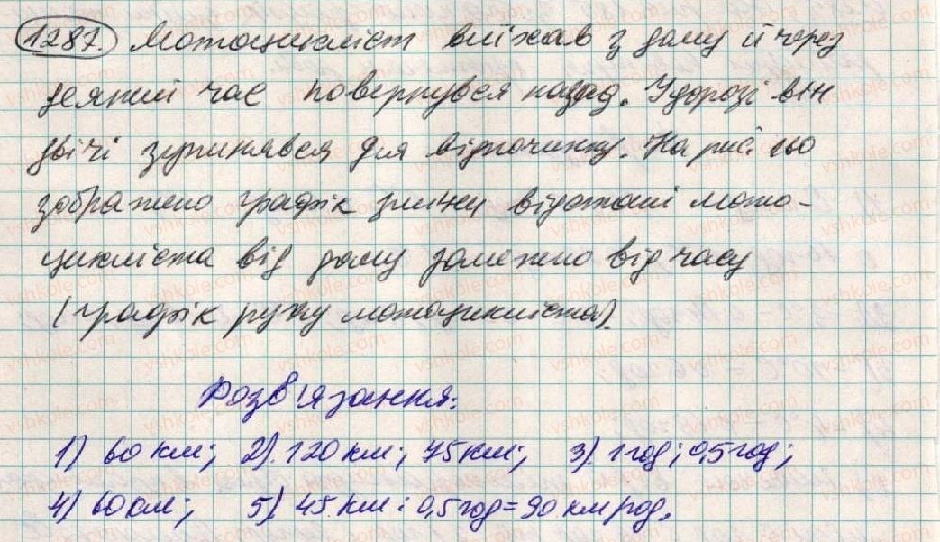 фото задание 1287 - 46. графіки - § 4. раціональні числа і дії з ними