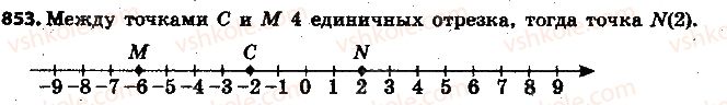 фото задание 853 - 30. координатная прямая - § 4. рациональные числа и действия с ними