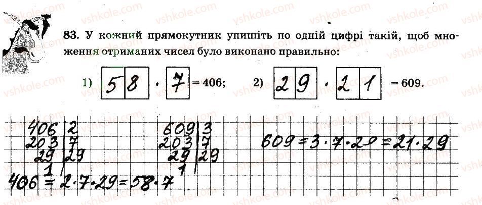 фото задание 83 - § 1. подільність натуральних чисел - частина 1