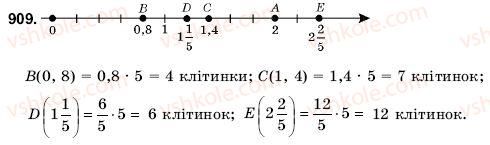 фото задание 909 - 30. додатні та від’ємні числа. число 0 - § 5. раціональні числа. додавання і віднімання раціональних чисел