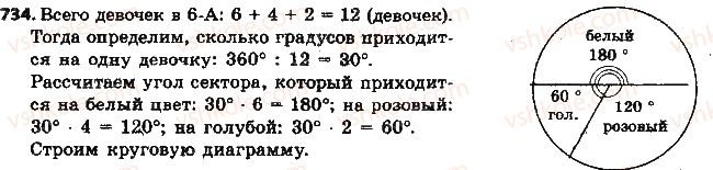 фото задание 734 - § 17. диаграммы - глава 3. отношения и пропорции