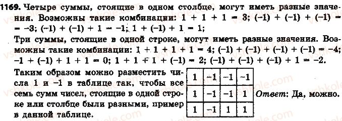 фото задание 1169 - § 26. сложение рациональных чисел - глава 4. рациональные числа и действия над ними