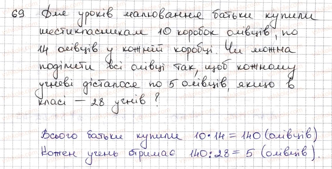фото задание 69 - § 2. ознаки подільності на 2, 10, 5 - розділ 1. подільність натуральних чисел