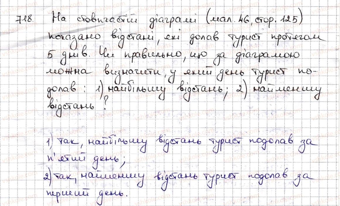 фото задание 718 - § 17. діаграми - розділ 3. відношення і пропорції