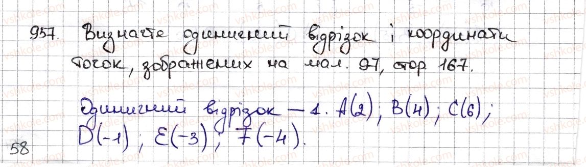 фото задание 957 - § 22. координатна пряма - розділ 4. раціональні числа та дії з ними