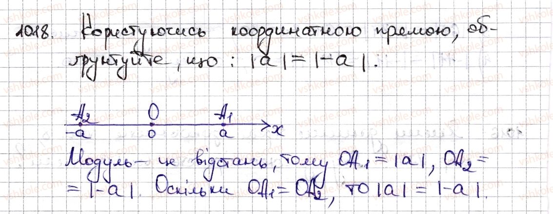 фото задание 1018 - § 23. модуль числа - розділ 4. раціональні числа та дії з ними
