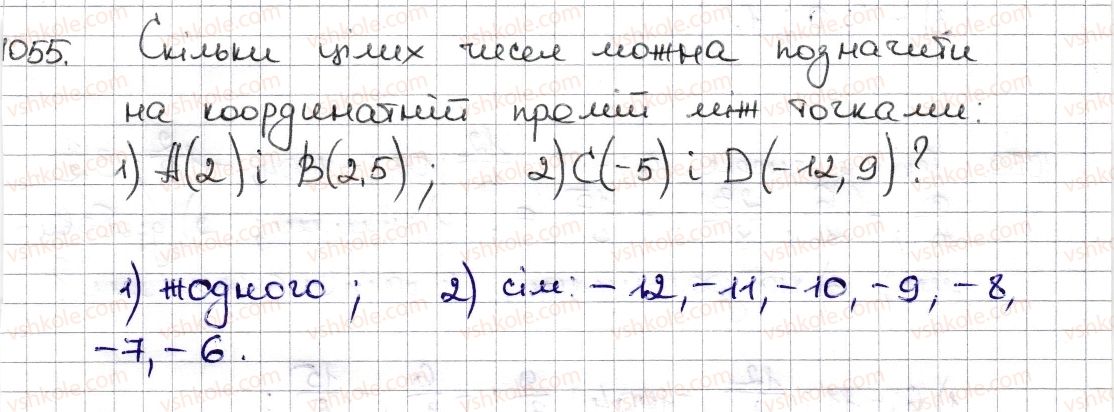 фото задание 1055 - § 24. цілі числа. раціональні числа - розділ 4. раціональні числа та дії з ними