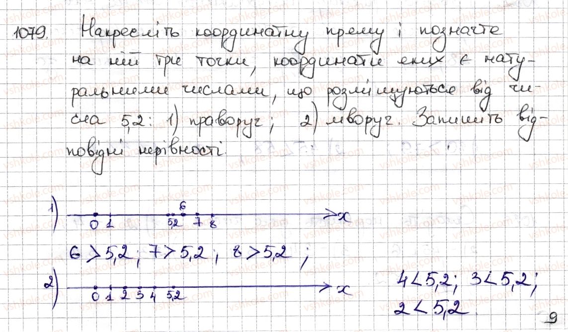 фото задание 1079 - § 25. порівняння раціональних чисел - розділ 4. раціональні числа та дії з ними