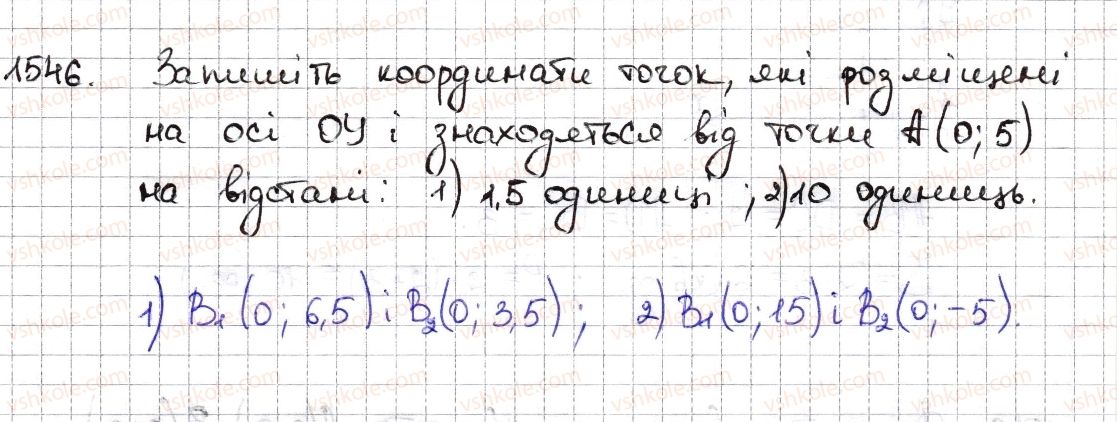 фото задание 1546 - § 34. координатна площина - розділ 5. вирази і рівняння