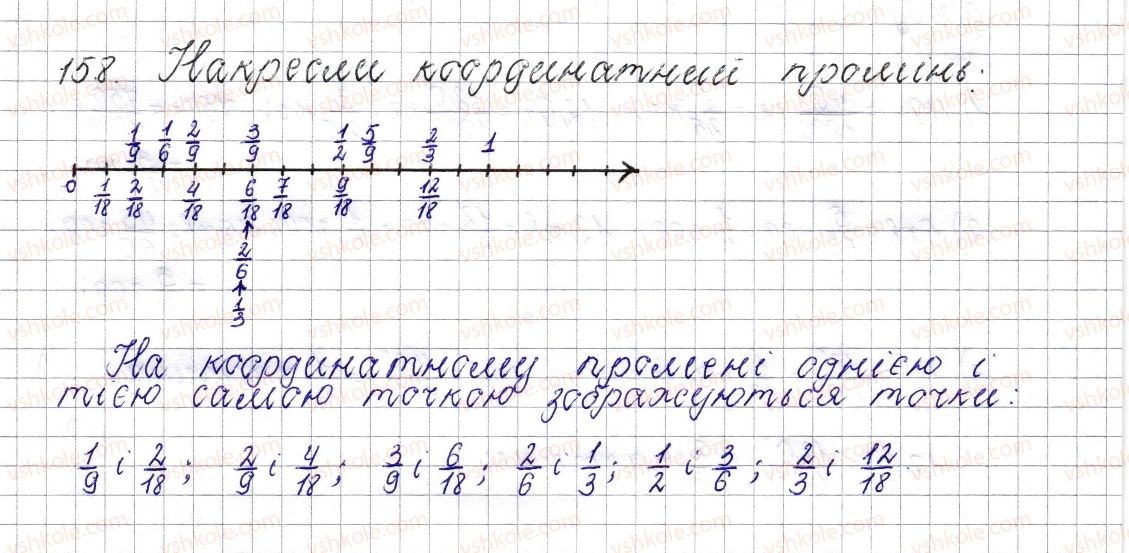 фото задание 158 - § 8. основна властивість дробу. скорочення дробу - розділ 2. звичайні дроби