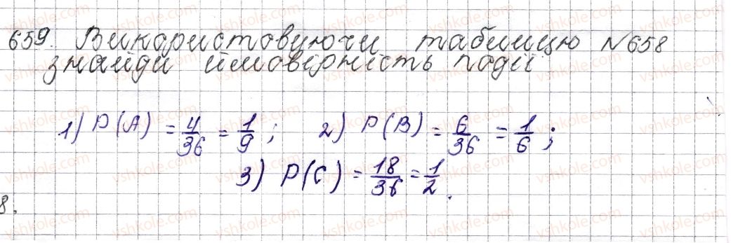фото задание 659 - § 25. ймовірність випадкової події - розділ 3. відношення і пропорції