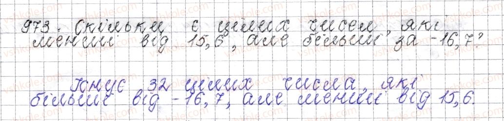 фото задание 973 - § 37. порівняння раціональних чисел - розділ 4. раціональні числа і дії над ними