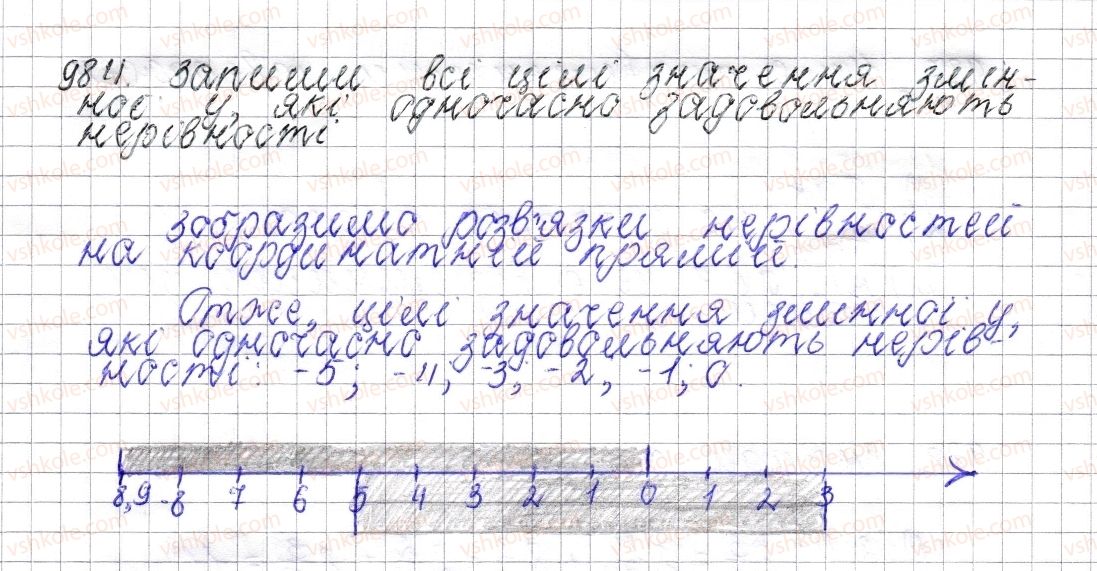 фото задание 984 - § 37. порівняння раціональних чисел - розділ 4. раціональні числа і дії над ними